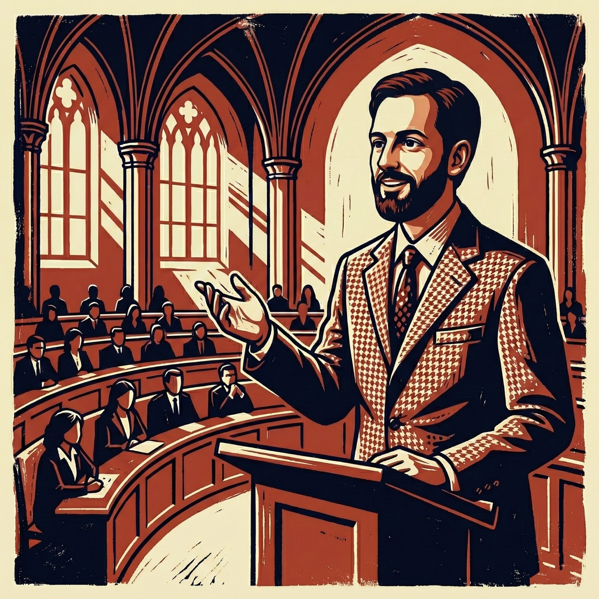 Professor Oranburg lecturing
